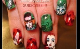 ALICE IN WONDERLAND the saga continues: robin moses nail art tutorial