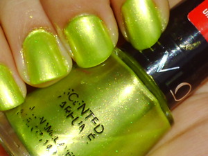 Base for Kiwi nails, Revlon Scented When Dry polish in the colour/scent Beach.