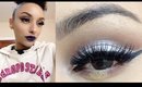 Glam Cut Crease With Gold Glitter Tears & Purple Lips