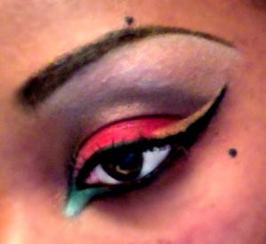 Kwanzaa Themed Makeup!! Red, Green, Black, Gold! 
