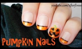 Halloween Pumpkin Nails