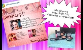 MY 1st PLACE PRIZES FROM OFRA COSMETICS