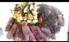 Grilled Steak W/ Fruit Salad