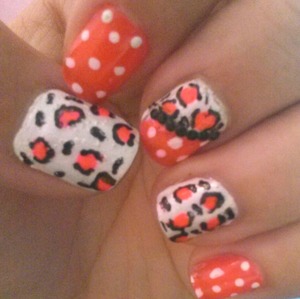 polka dots and cheetah print sumhow went well :P