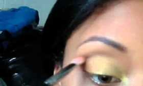 gold-green n  blue makeup tutorial