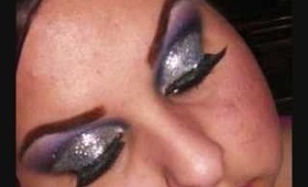Purple and Silver Glitter New Years Eve Makeup Tutorial
