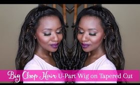 Big Chop Hair U Part Wig on Tapered Cut