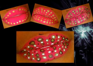 An easy step by step process of my lip design :-)