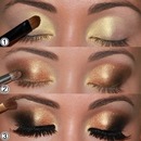 eye makeup gold
