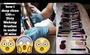 How i Deep Clean 150+ Dirty Makeup Brushes in under 30 mins | CRUELTY FREE