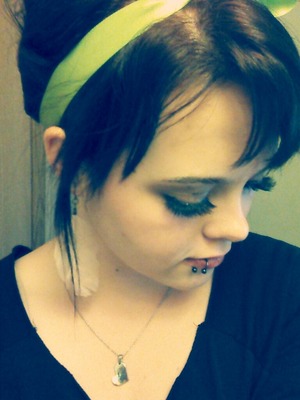 love fake eye lashes for some drama and dark lips