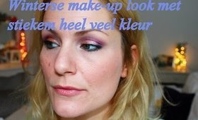 Winterse make-up look met veel kleur Merel Mua