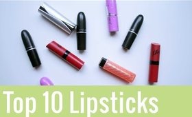 My top 10 favorite lipsticks