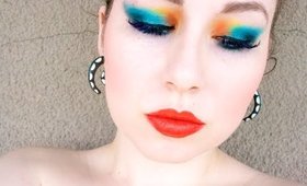 LOOK: ELECTRIC BLUE & ORANGE PARTY MAKEUP