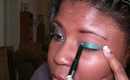 Greening Blue (Green, Purple, Brown, and Blue eyeshadow makeup tutorial)