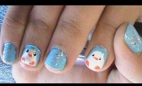 ❤  Happy Penguin Nail Tutorial (●ω●)