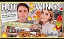 hot wings challenge with my fiance! 😜🔥 Q&A and food challenge!