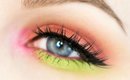 Hot Pink, Lime Green and Copper Bright Eye Shadow Tutorial