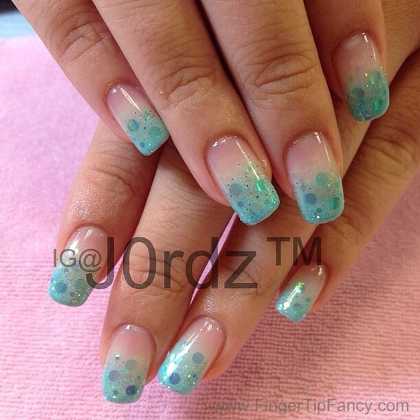 Blue ombre sparkle nails | Jordie M.'s (jordie_m) Photo | Beautylish