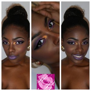 Why not bold purple lips? Follow me on Instagram @hautebeatja 