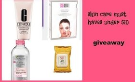 Skin care must haves under $10/giveaway(GIVEAWAY CANCELLED)