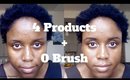 NO BRUSH + 4 PRODUCTS ONLY MAKEUP CHALLENGE | RosemaryBeauty