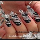 Super Easy New Year's Nail Art | Black And Silver Party Nails  
