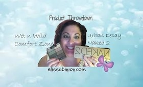 Product Throwdown Swatches: Urban Decay Naked 2 Palette vs Wet n Wild Comfort Zone Palette