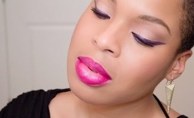 7| Dramatic Purple Eyeliner & Bold Lips for New Years Eve