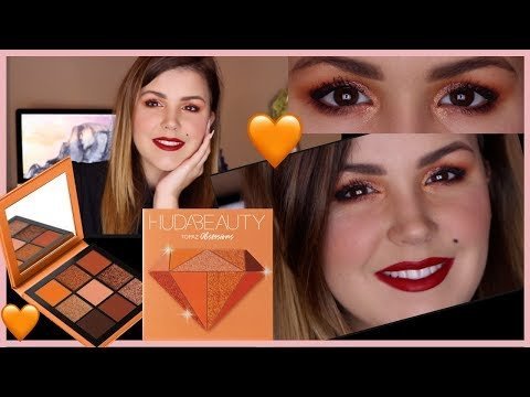 Topaz Obsession Palette Review + Wearable Look Tutorial - HUDA BEAUTY Makeu...