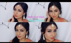 Indian Party Makeup Silver grey Smokey Eye Orange Coral Lips || Raji Osahn