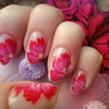 Flower Nailart with one-stroke tecnic.