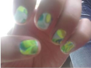 First attempt at Water Marbling, not too bad ;)