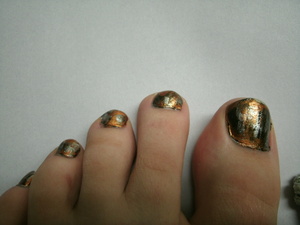 steampunk toe nails