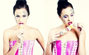 Photog: Mark Sachet  Model: Erica @Leighton Agency  
Candy design created by me :)