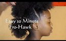 Natural Updo Hairstyles: 10 minute Fro-Hawk Updo For girls || Vicariously Me