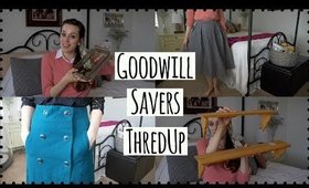 FALL TRY ON THRIFT HAUL! SKIRTS & HOME ITEMS! GOODWILL, SAVERS, & THREDUP HAUL!