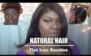 NATURAL HAIR | Flat Iron Routine 4+ WKS NO REVERSION | Jessibaby901