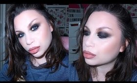 Christmas Week Day 6 | Glittering Black Smoky Eyes & Nude Lips Make-Up Tutorial