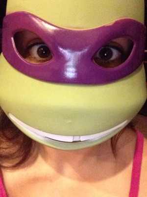 When you feel like your hair or your face doesn't look good...just put on a Ninja Turtle mask!(;