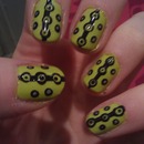 lime and purple dots! 
