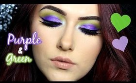 Electric Purple & Green Make Up Look 💜💚 | Urban Decay Electric Palette