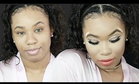 GRWM | GET READY WITH ME! White Cut Crease FUN Summer Look Using Vegan Products! | BeautybyGenecia