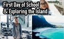 First day of school & Exploring the island #vlog 4