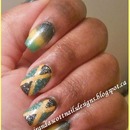 Jamaican Flag nails