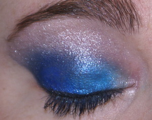 Blue and white shimmer.