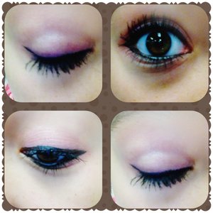 Just to match my outfit, I layered a soft pink and soft purple. And then I did a wing with liquid eyeliner. 