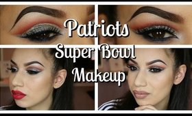 Patriots Makeup with 2 lip options | Super Bowl 51 | ChristineMUA