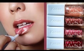 WET OILY GLOSSY LIPS? 💦Kosas Wet Lip Oil Gloss Review and Swatches