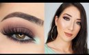 BROWN SMOKEY EYE WITH A POP OF TEAL MAKEUP TUTORIAL